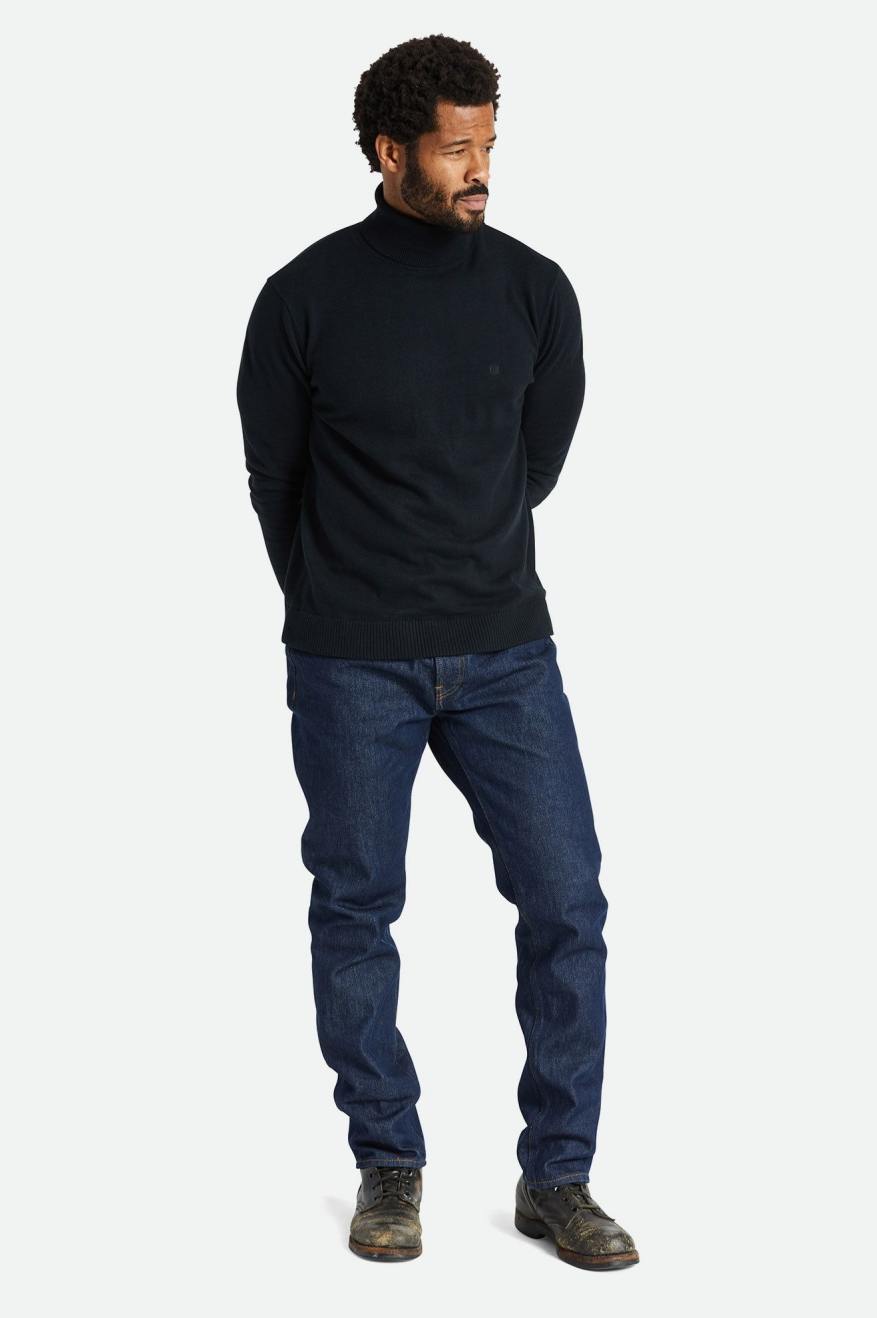 Tricotaje Barbati Brixton Reserve Cashmere L/S Turtleneck Negrii | ULVJB5079