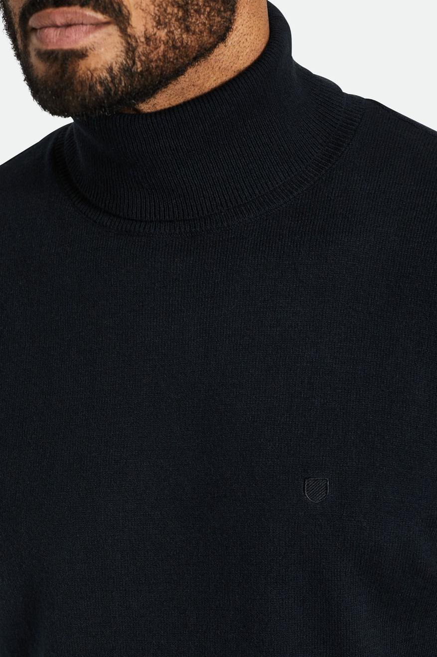 Tricotaje Barbati Brixton Reserve Cashmere L/S Turtleneck Negrii | ULVJB5079