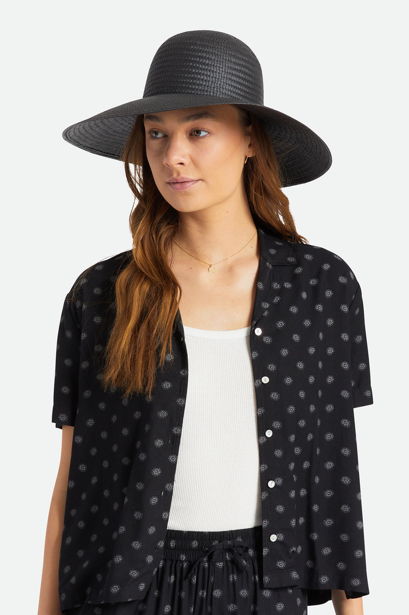 Palarie Dama Brixton Janae Sun Hat Negrii | OAQMC3459