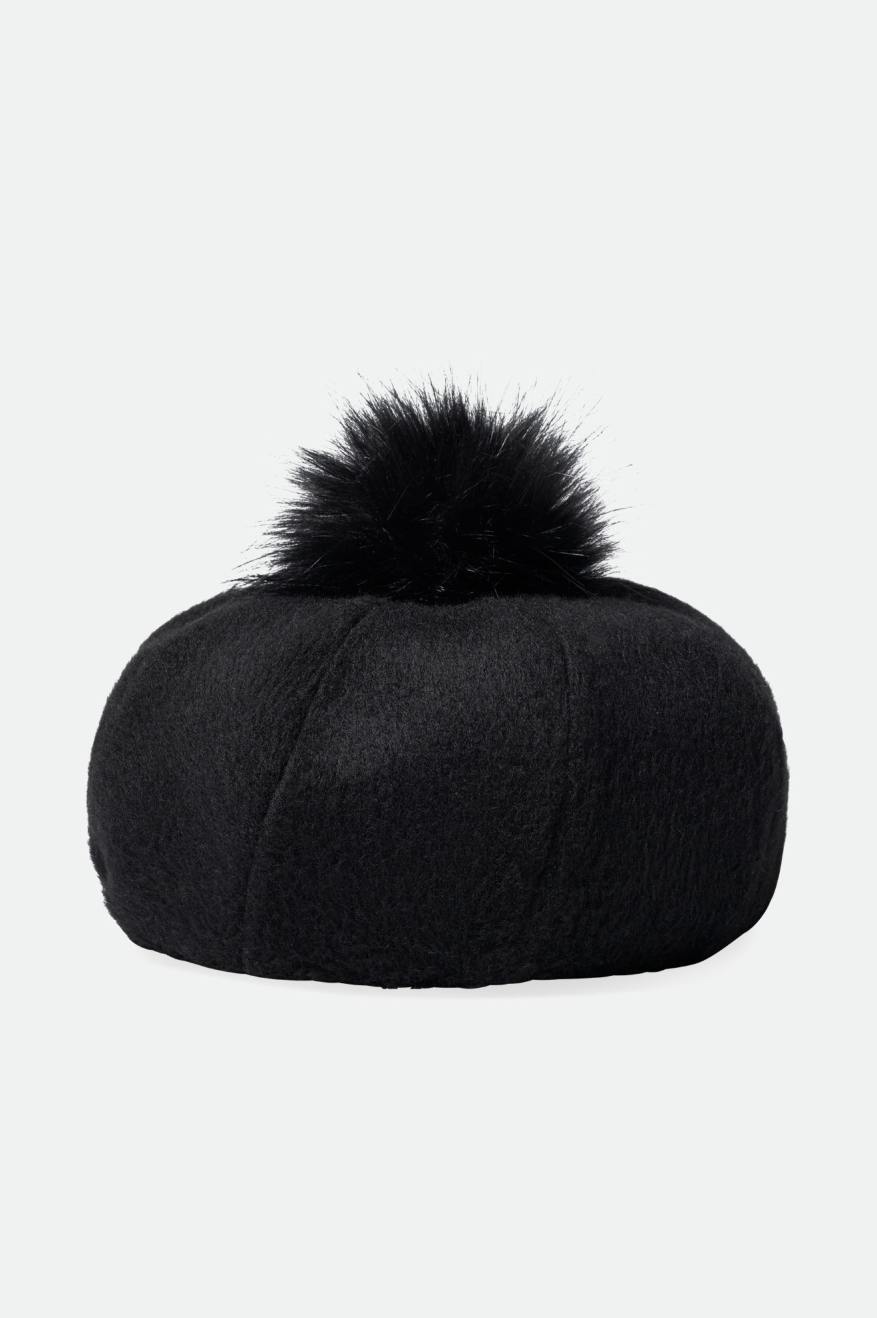 Palarie Dama Brixton Natalie Oversized Pom Beret Negrii | JPMYZ4907