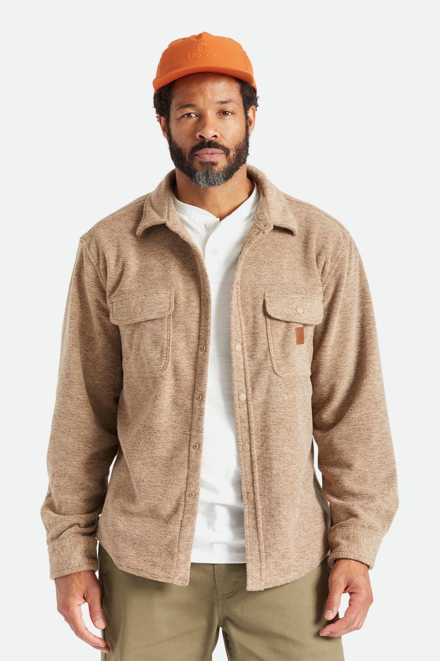 Topuri De Flanel Barbati Brixton Bowery L/S Arctic Stretch Fleece Bej | LTGIS1794